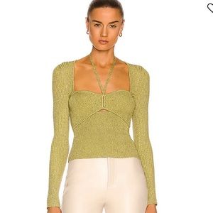 Simkhai Simkhai Alexia Compact Rib Sweetheart Sz XS